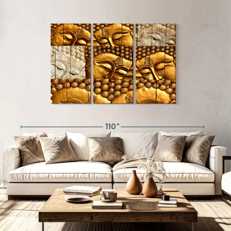Leisha Royal Buddhas, 48" H x 74" W