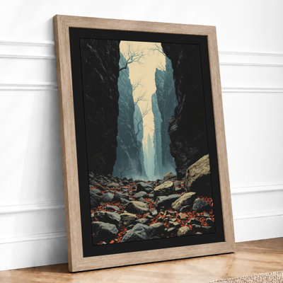 Waterfall In Stone Scandinavian - Print