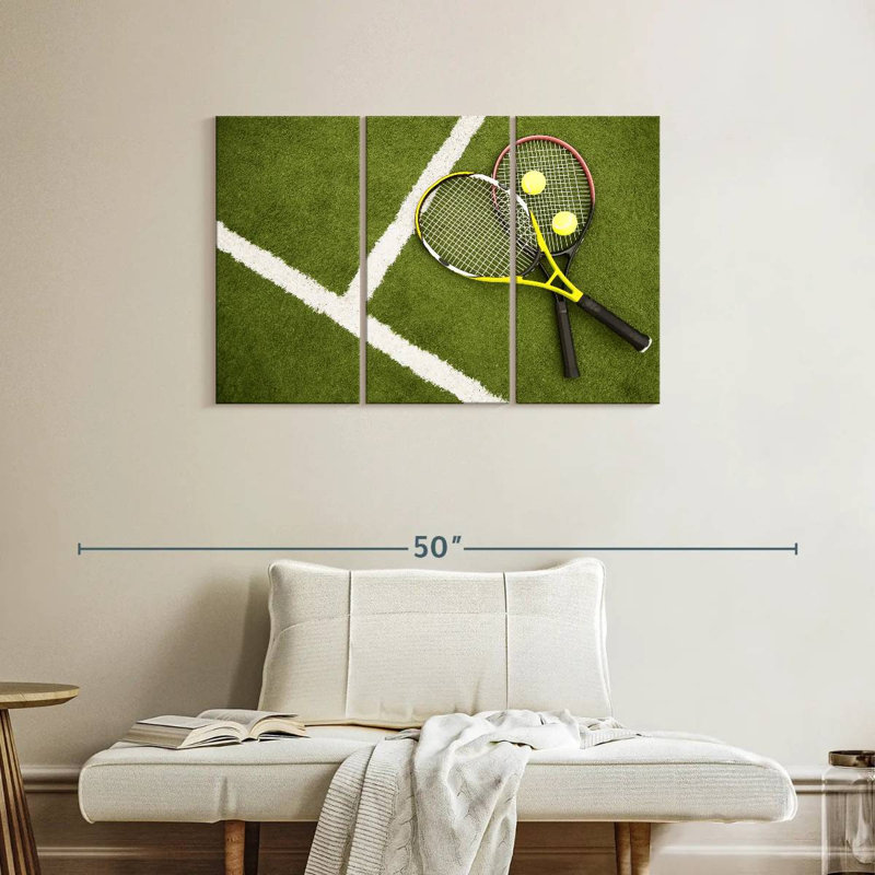 Raquettes de tennis sur le court