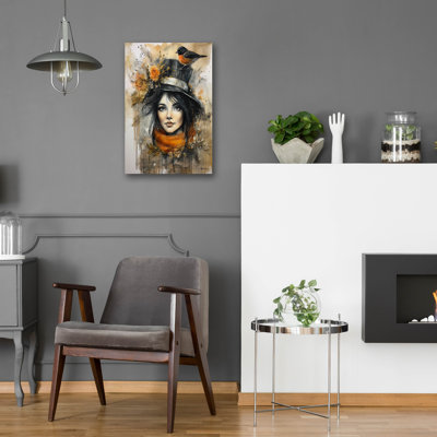  «Brun avec le cylindre» par Momart, art mural en verre acrylique, 16 po x 24 po