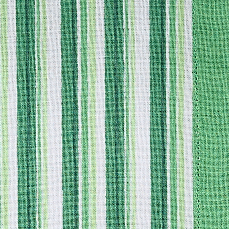 Patricia Heaton Home Green Geo Printed Stripe Napkin Set of 4, Green Striped, 20" Square