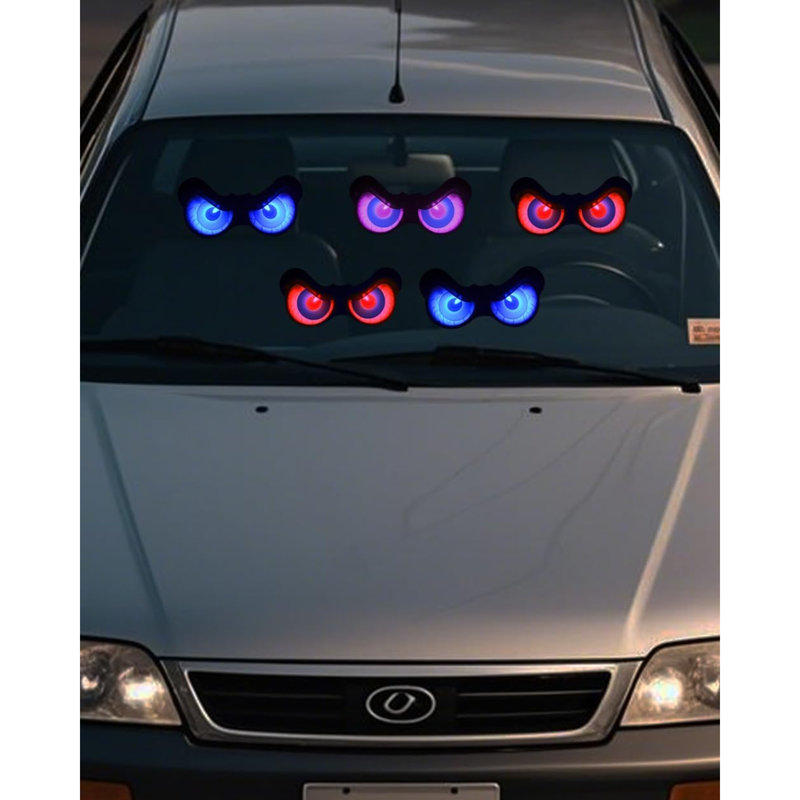 Décorations d'Halloween, ensemble de 5 yeux lumineux DEL clignotants et brillants pour une utilisation intérieure/extérieure, buisson, jardin, fenêtre, fête