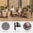 4-Piece Steel Outdoor Patio Conversation Set, 4-Person Patio Furniture Set with Coffee Table for Backyard-290215324
