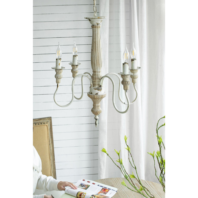 Lustre en bois 4 lumières
