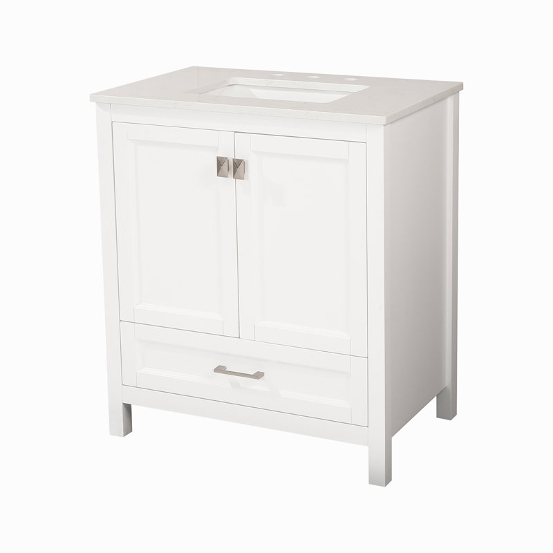 Meuble-lavabo 30 po avec lavabo, Blanc