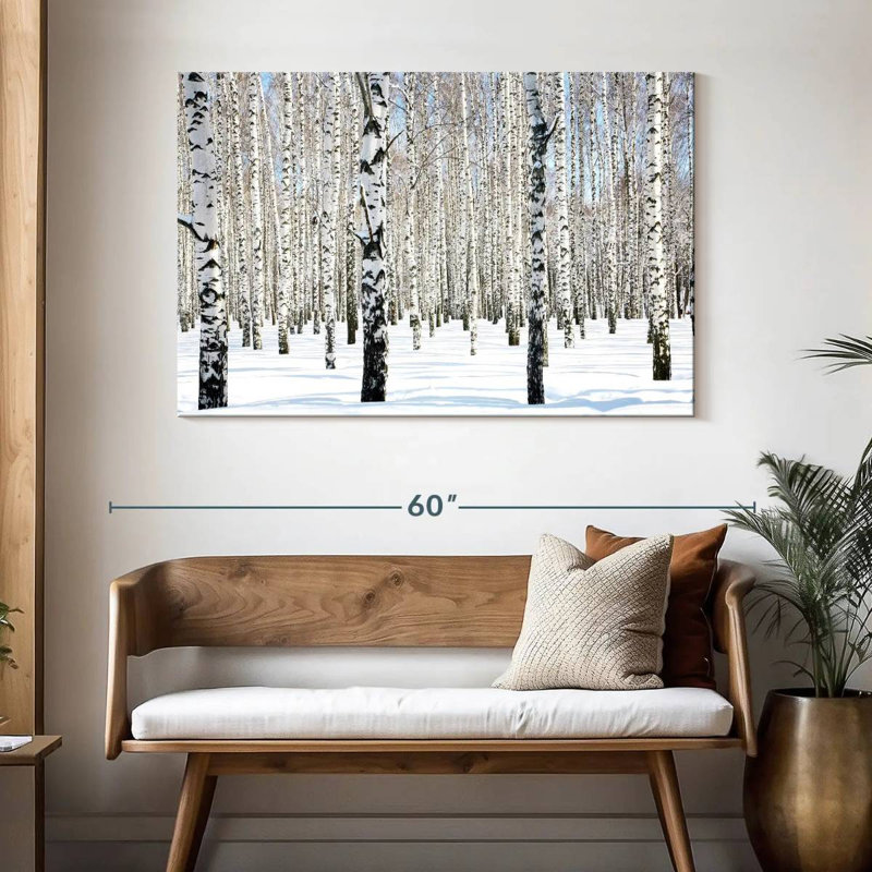 Alvord Snow White Birch Grove, 32" H x 48" W
