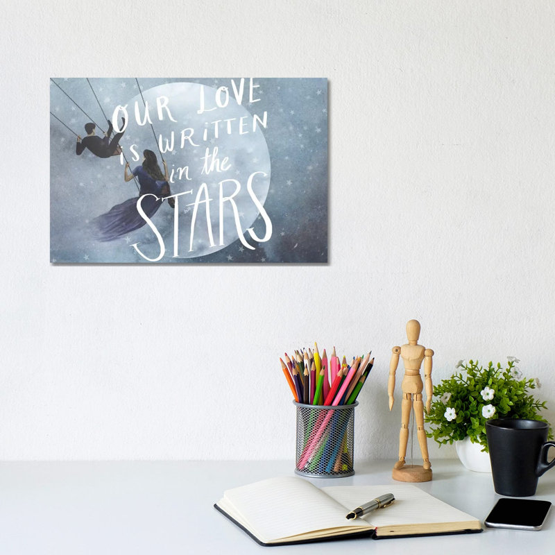 Celestial Love Collection A by Victoria Borges - Wrapped Canvas Print, 20.32 cm H x 30.48 cm W