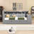 Daybed with Shelves,Trundle,Charging Station,LED Light and Desk-1000506497