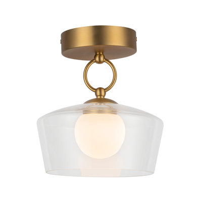 Leota Glass LED Semi Flush Mount