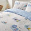 Beach Huts Blue/Grey/Pink 120 TC Reversible Modern & Contemporary Duvet Cover Set-1400856337