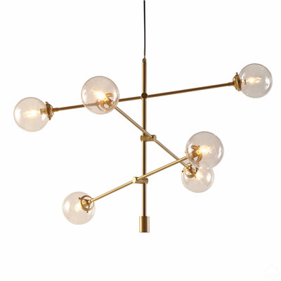 Lustre en métal 6 lumières Cyrus