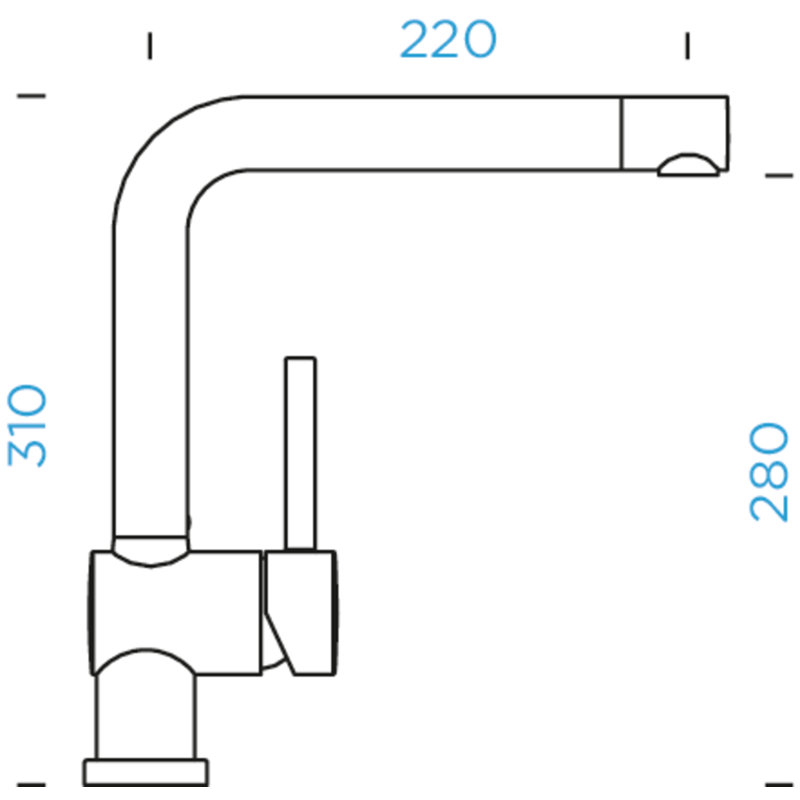 PIEGA FA Single Lever Monobloc Tap, Magma