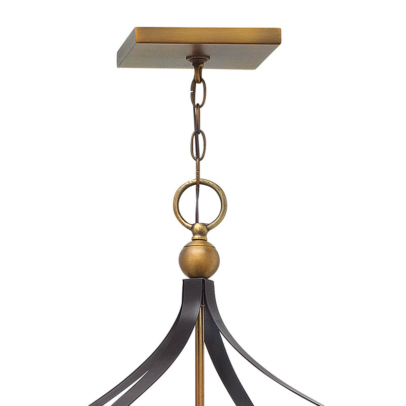 Jeremie 8 - Light Lantern Rectangle Chandelier, Bronze