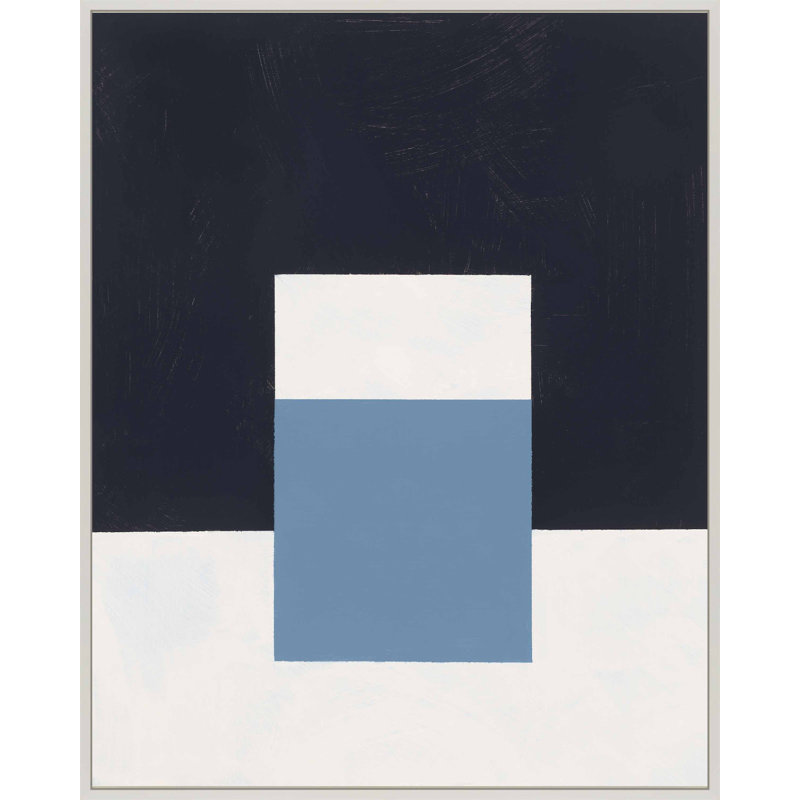 Square Sky by Robert Kamnatnik, 20" H x 16" W x 1.38" D, White Framed Canvas