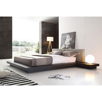 Tsushima Vegan Leather Platform Storage Bed