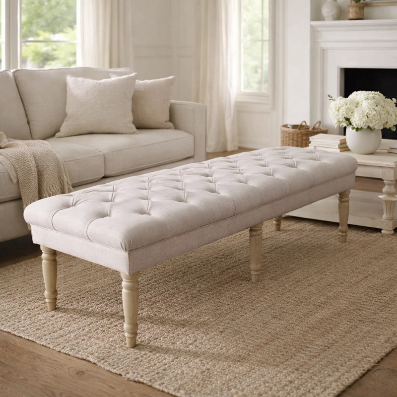 Jenry Fabric Upholstered Bench