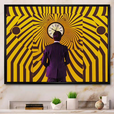 «Timelessness Sci-Fi Portrait of Timetraveller Man», reproduction d'art sur toile
