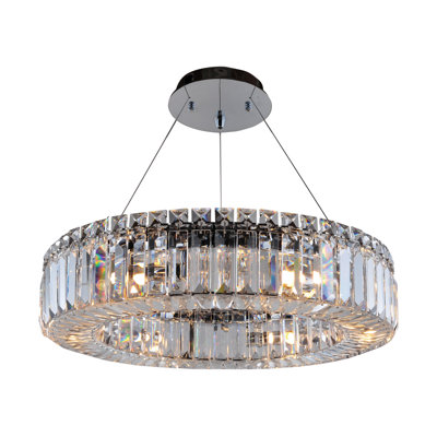 Rondelle 6 LT Chrome/Clear Chandelier Allegri