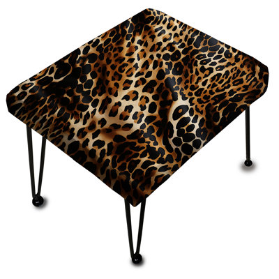 Kee - Animal Print Rectangle Ottoman