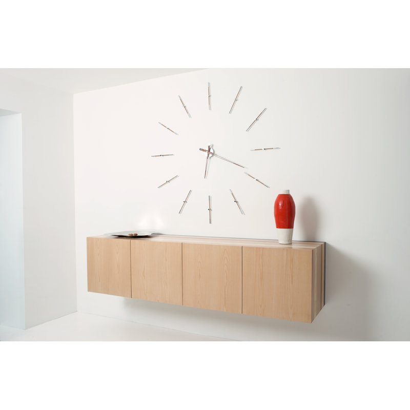 Merlin Metal Analog Wall Clock, Large, Caramel