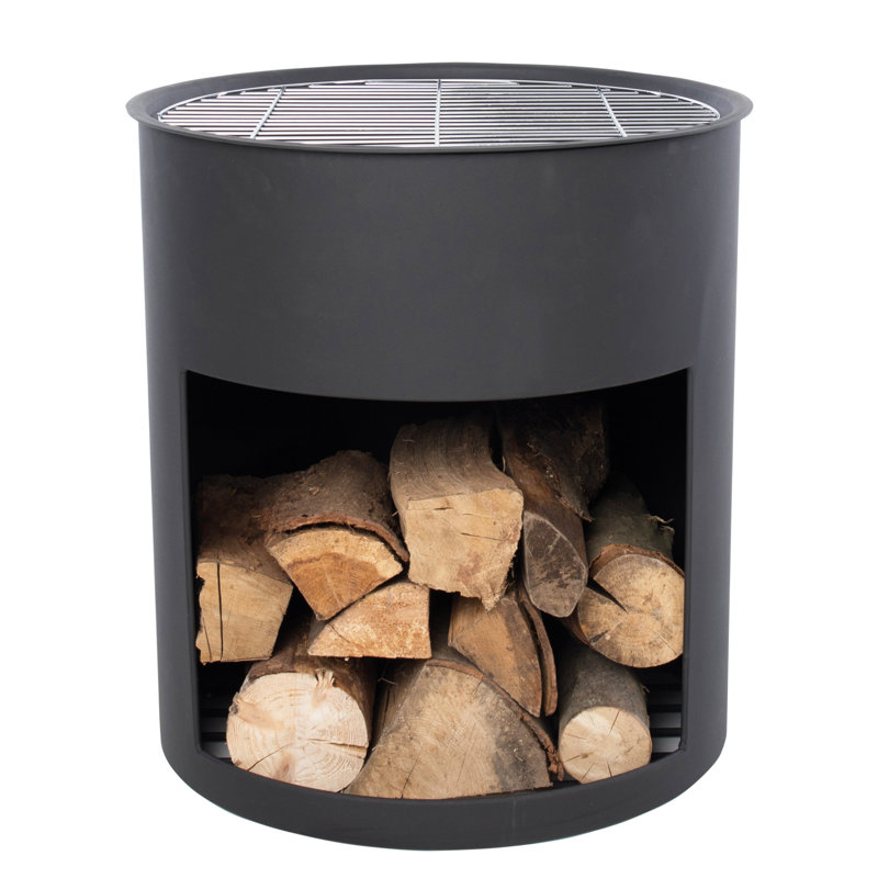Milshire Cylinder Steel Wood Burning Smokeless Fire Pit