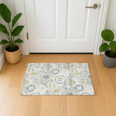 Tapis géométrique de qualité supérieure lavable à la machine Mayfield AMF2206