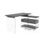 Bindschatel Modular L-Shaped Glass Writing Desk