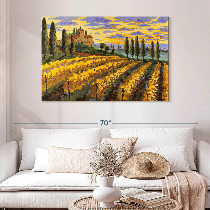 Alvord Sunset On The Vineyard, 32" H x 48" W