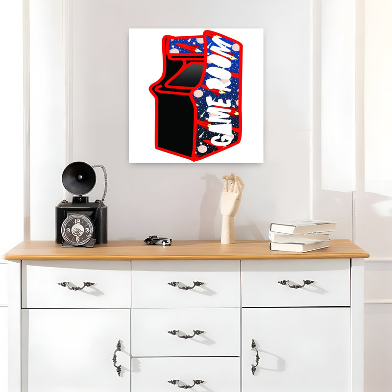 Jeu d'arcade rétro, art contemporain, H 18 po x l 18 po
