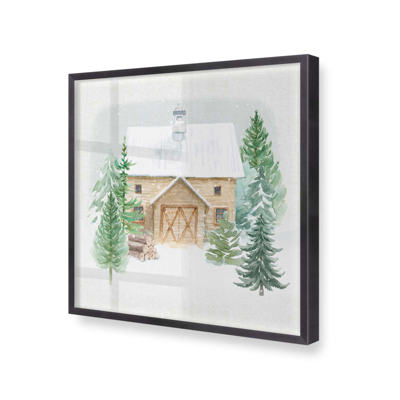 «Woodland Charm I», H 17,75 po x l 17,75 po, Cadre simple en zinc patiné, bois massif