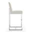 Tabouret de bar rembourré en métal