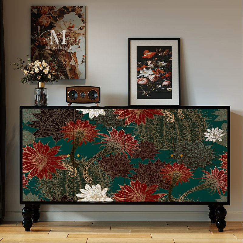 Buffet en bois massif de style français