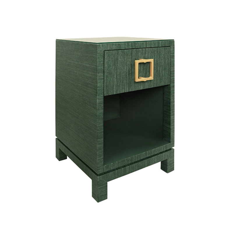 Blair Glass End Table, Green