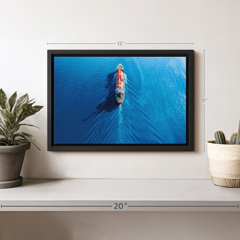Voilier, impression sur toile, H 9 po x l 13 po