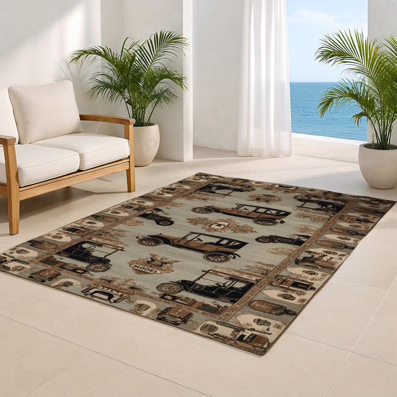 Tapis intérieur et extérieur gris Transport, Rectangle 4pi x 6 pi