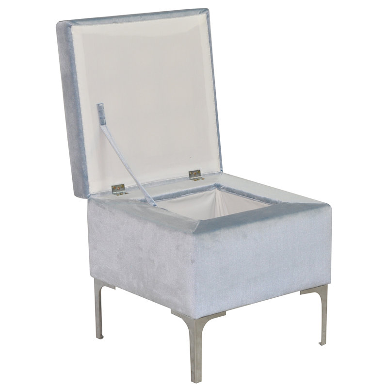 Luxe Accent Stool, Blue