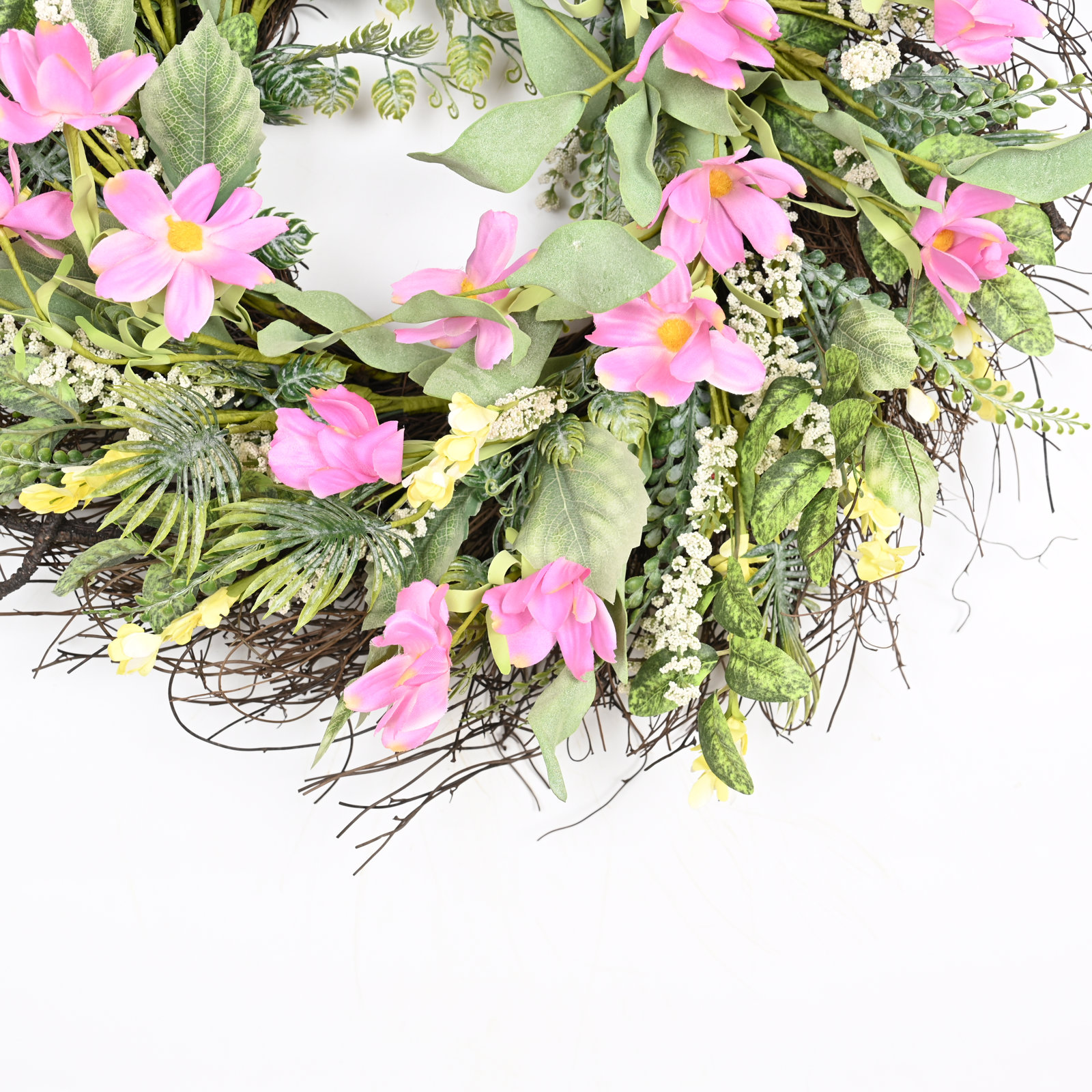 22" Handcrafted Wildflower No Holiday Wreath