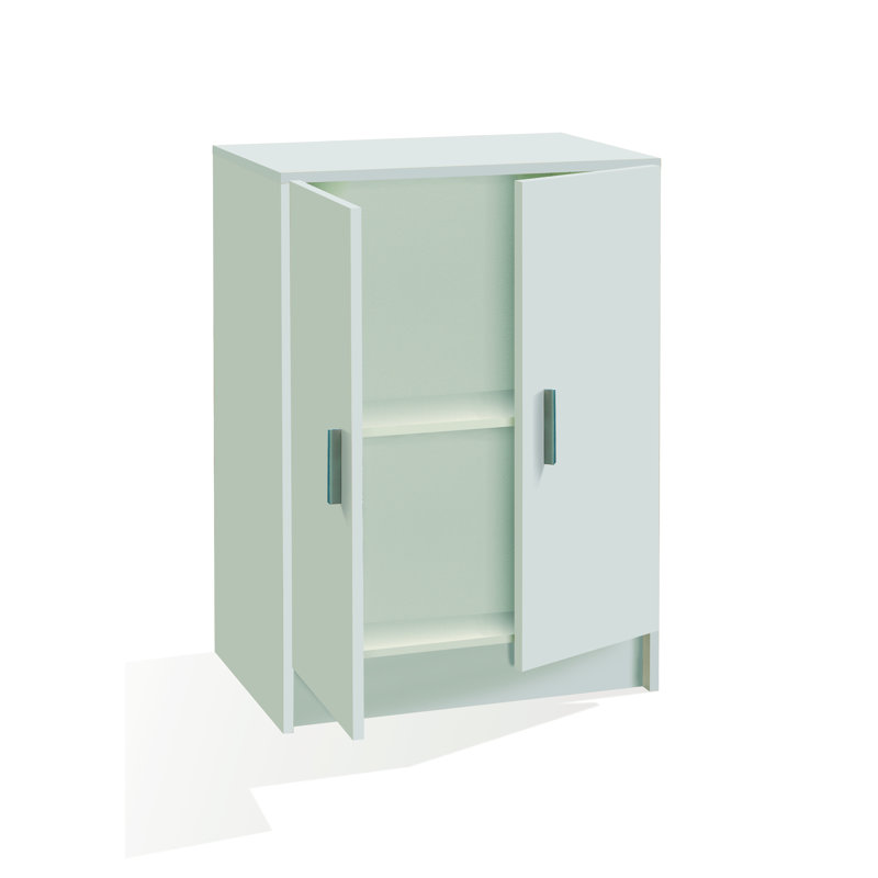 Cassella Multipurpose Cabinet Memphis, Low Auxiliary Cabinet With 2 Doors, Shoe Rack With Shelf