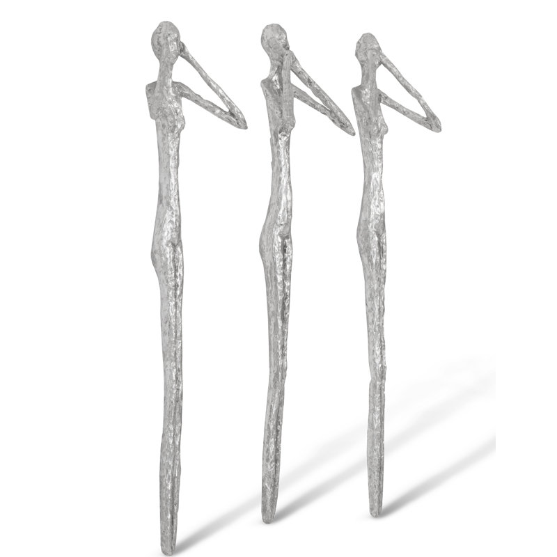 3 Piece Wall Décor Set, Silver