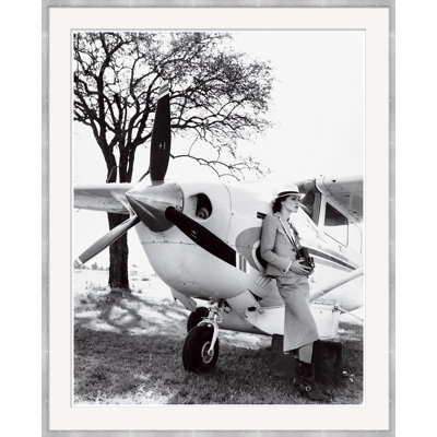Arthur Elgort " Keira Knightley Leaning On Plane " by Arthur Elgort