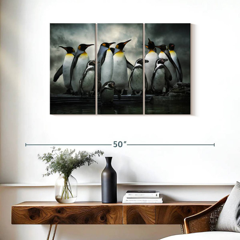 Penguin Huddle, 24" H x 38" W