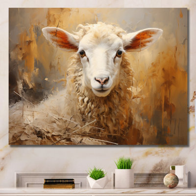 Texture de mouton beige II sur toile