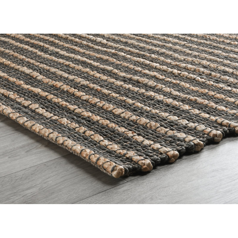 Jute / Sisal Striped Area Rug, Rectangle 8' x 10'