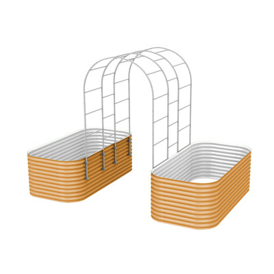 Lit de jardin surélevé 32 po de hauteur 32 po avec treillis 32 po