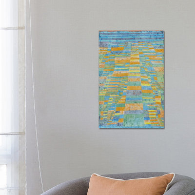 Primary Route And Bypasses by Paul Klee - Wrapped Canvas Painting