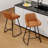 Upholstered Counter Stool With Metal Frame-586539583-586539577