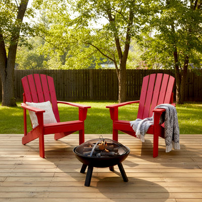 Bauhaus Solid Wood Adirondack Chair (Set Of 2) by Rosecliff Heights