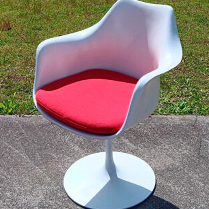 Chaise avec accoudoirs Quinley, Rouge