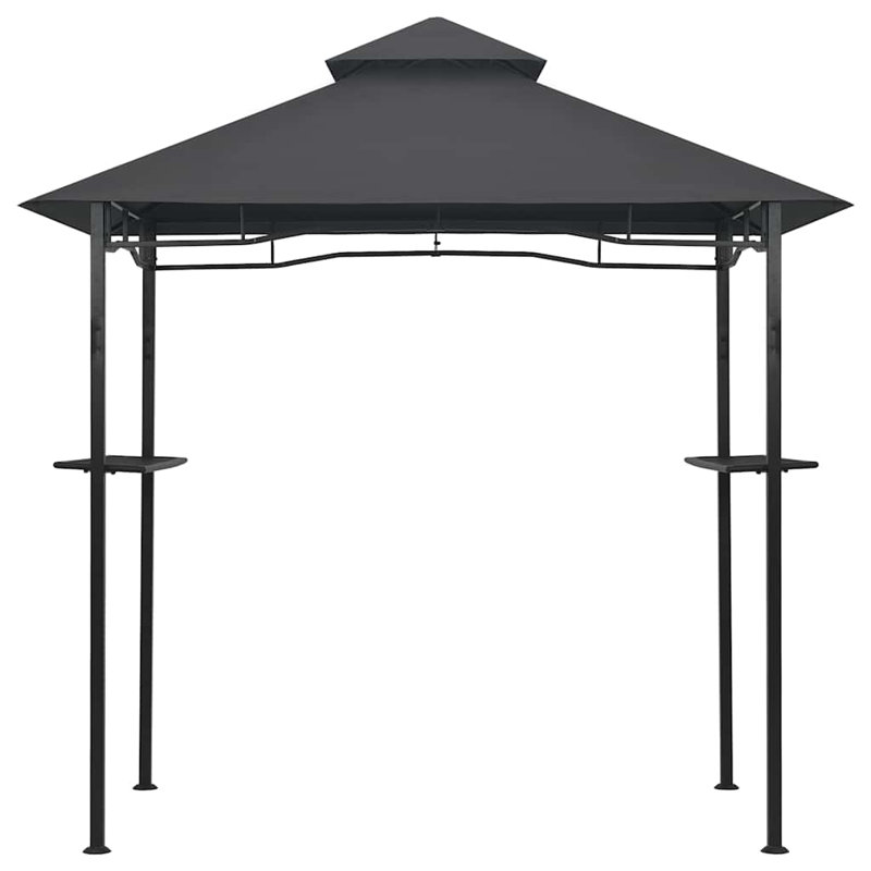 7.9 Ft. W x 4.9 Ft. D Anthracite Steel Party Tent Gazebo