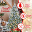 Arbre de Noël 4 pi avec aiguilles de pin et feuilles d'eucalyptus, 150 lumières DEL blanc chaud, 404 pointes, branches articulées, support en métal - arbre artificiel enneigé pour les Fêtes-115294634
